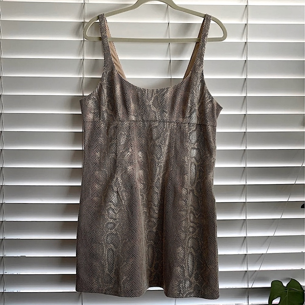 UO Textured Snakeskin Mini Dress